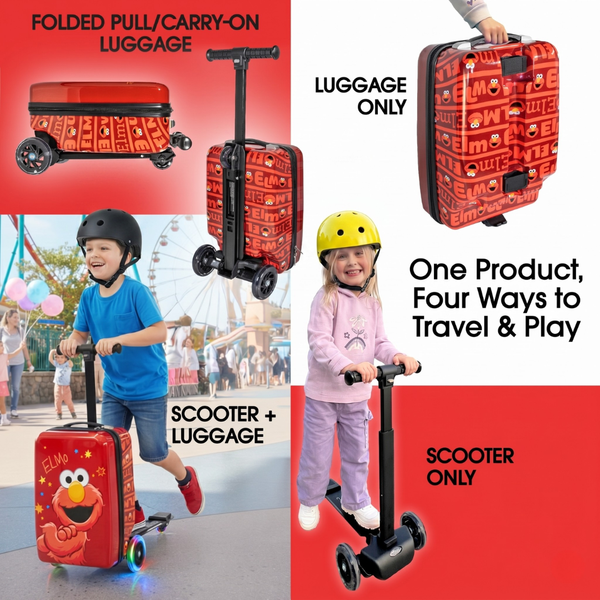 Elmo 4-in-1 Detachable Scooter Luggage