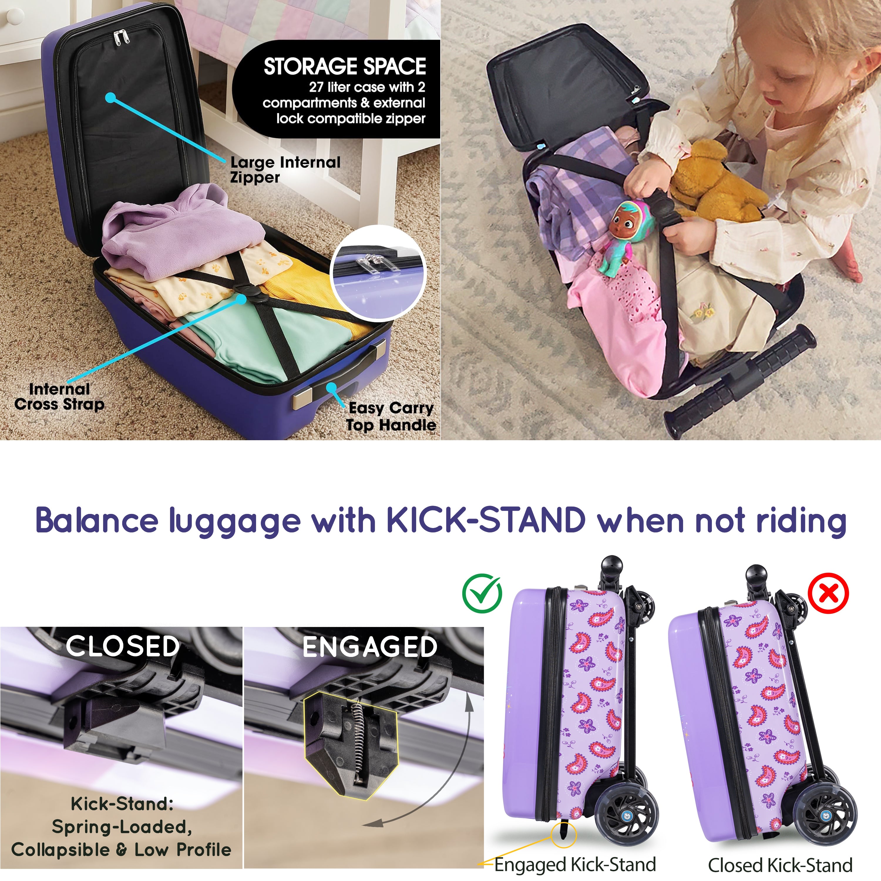 Abby Cadabby Detachable Scooter Luggage