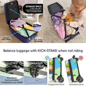 Sesame Street Gang 4-in-1 Detachable Scooter Luggage