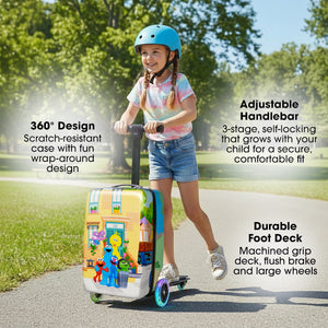 Sesame Street Gang 4-in-1 Detachable Scooter Luggage
