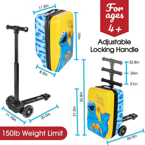 Sesame Street Gang 4-in-1 Detachable Scooter Luggage