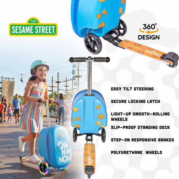 Sesame Street Cookie Monster Pack N' Go Scooter