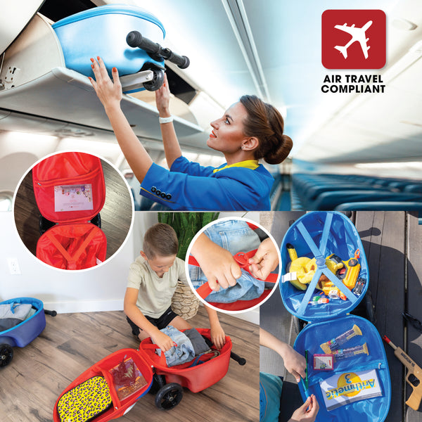 Space Boy Kids Carry-On Scooter Luggage