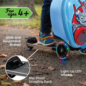 Robot Kids Carry-On Scooter Luggage