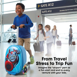Robot Kids Carry-On Scooter Luggage