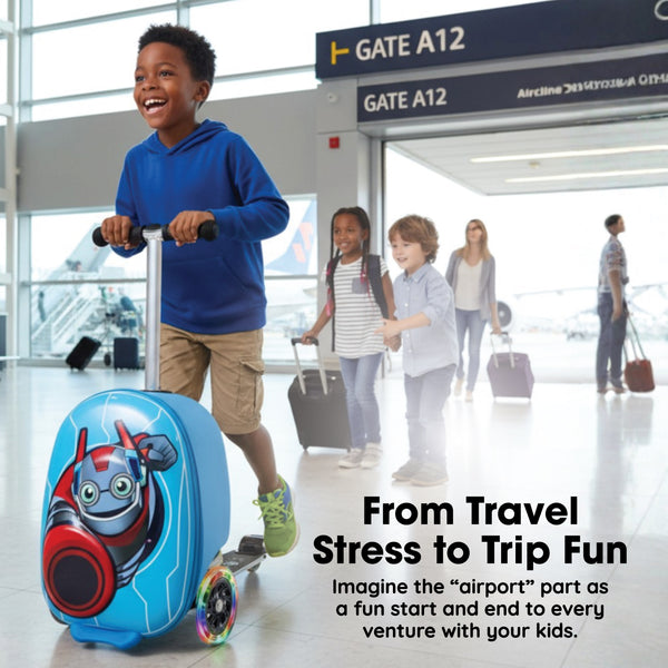 Robot Kids Carry-On Scooter Luggage