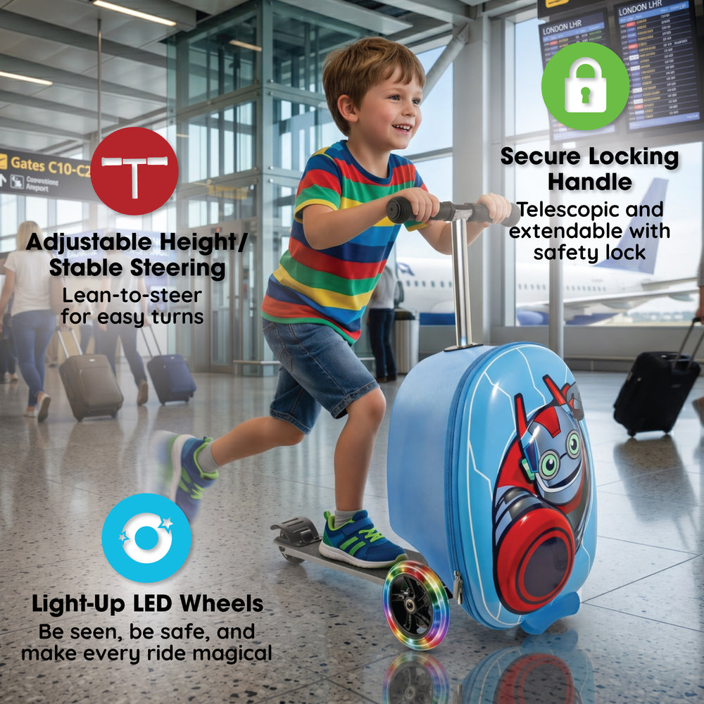 Robot Kids Carry-On Scooter Luggage