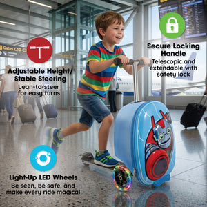 Robot Kids Carry-On Scooter Luggage
