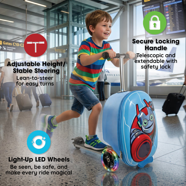 Robot Kids Carry-On Scooter Luggage