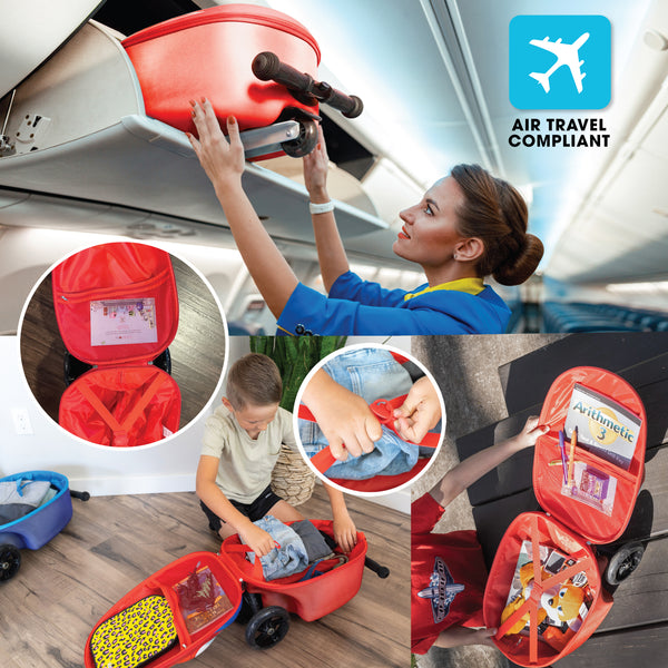 Race Car Kids Carry-On Scooter Luggage