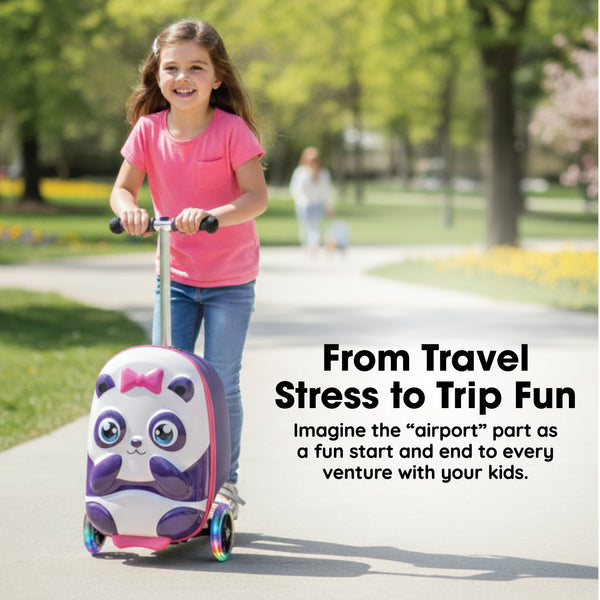 Panda Kids Carry-On Scooter Luggage