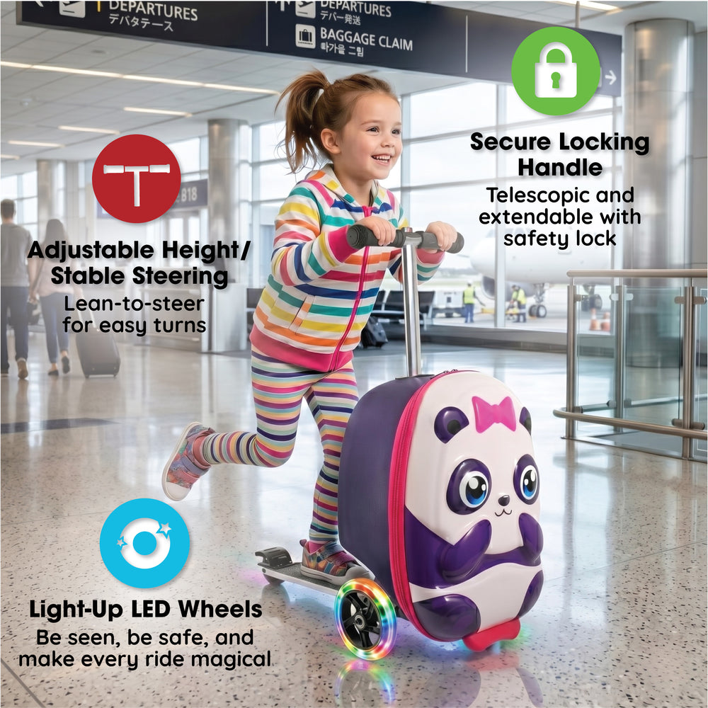 Panda Kids Carry-On Scooter Luggage