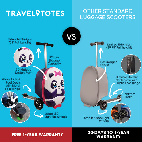 Panda Kids Carry-On Scooter Luggage