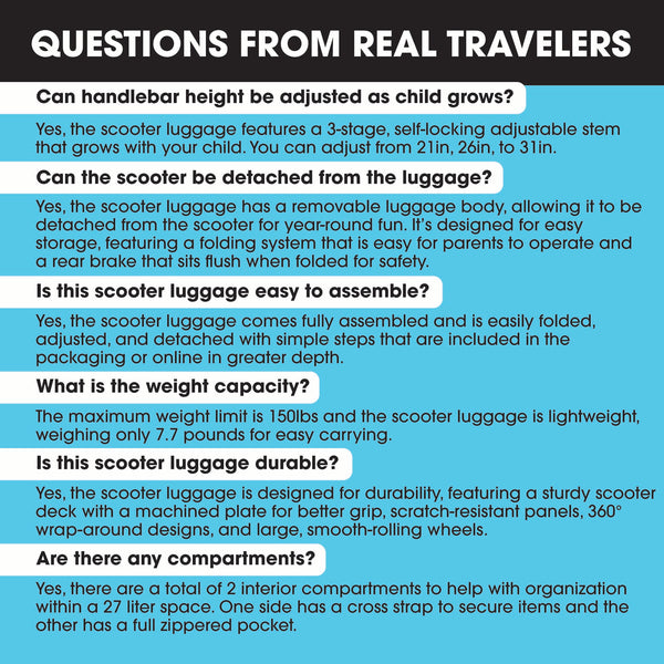 Monster Truck 4-in-1 Detachable Scooter Luggage