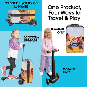 Monster Truck Detachable Scooter Luggage