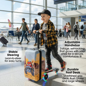 Monster Truck Detachable Scooter Luggage