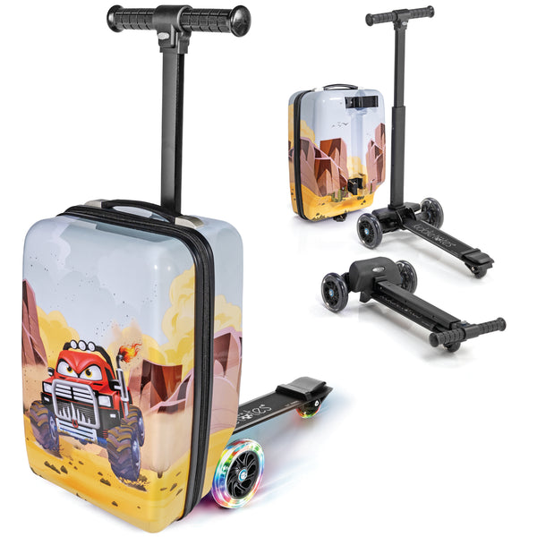 Monster Truck Detachable Scooter Luggage