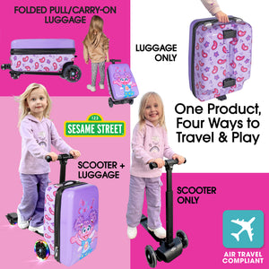 Abby Cadabby 4-in-1 Detachable Scooter Luggage