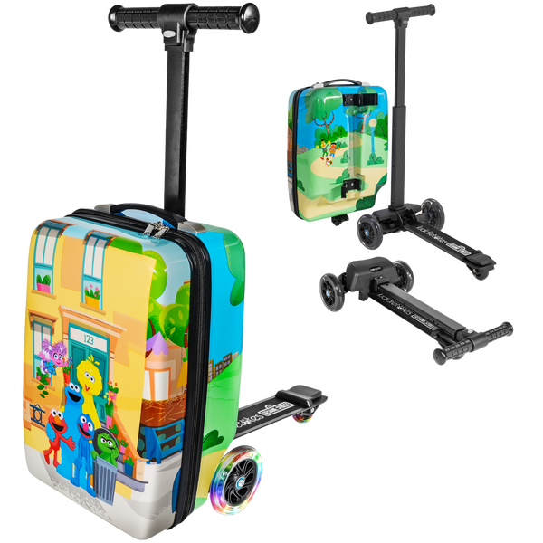 Sesame Street Gang 4-in-1 Detachable Scooter Luggage