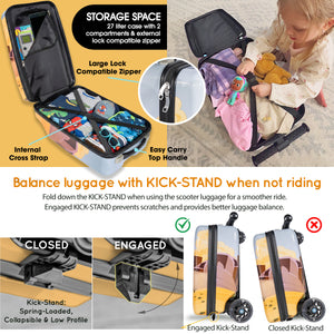 Monster Truck 4-in-1 Detachable Scooter Luggage