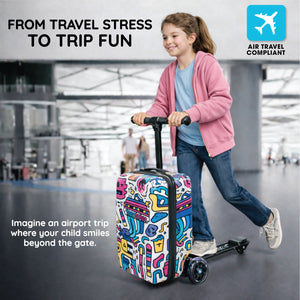 Graffiti Detachable Scooter Luggage