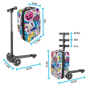 Graffiti Detachable Scooter Luggage