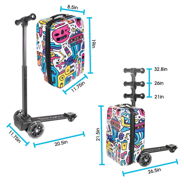 Graffiti Detachable Scooter Luggage