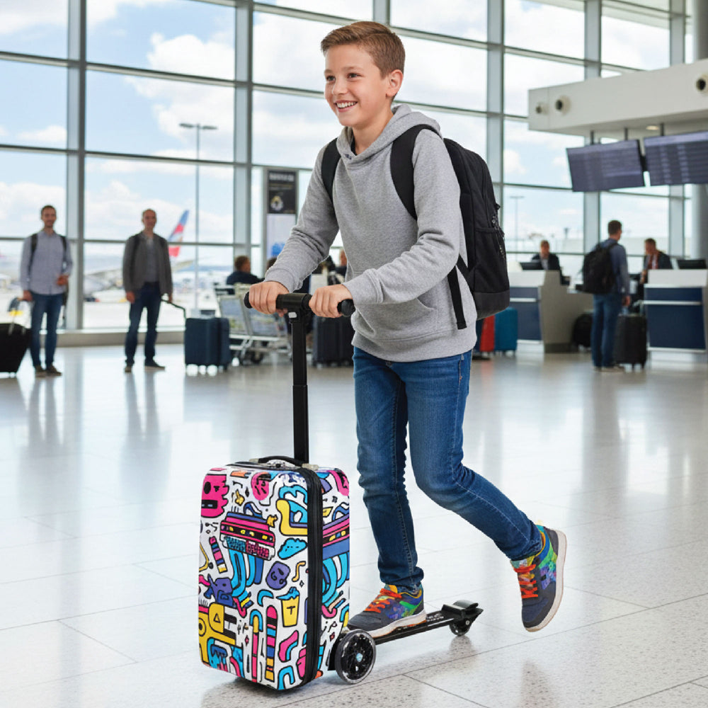 Graffiti Detachable Scooter Luggage